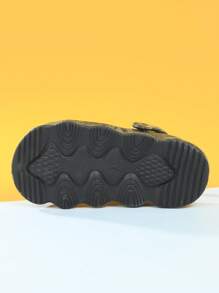 儿童卡通印花木屐，休闲透气防滑软底恐龙印花凉鞋，男女童均适用 - 橄欖綠 - 查看 7