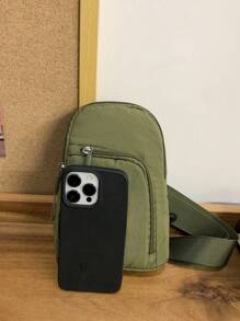 Same Gender Design Couple Style Bag, Simple And Lightweight Mobile Phone Backpack, Leisure Crossbody Bag, Large Capacity Multi-Layer Chest Bag, High Quality Waterproof Nylon Material, Suitable For Daily Commuting To Go Shopping And Carry On Mini Bag