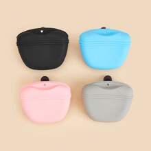 1 pieza Bolsa de entrenamiento para mascotas, fácil de llevar, de material de silicona, bolsa portátil para premios de entrenamiento para perros, bolsa para bocadillos de mascotas