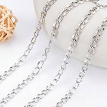 1m/39.37in High Quality 304 Stainless Steel Lip Chain For Jewelry Making, DIY Necklaces & Bracelets, Casual Minimalist Style - Lip Chain - View 1