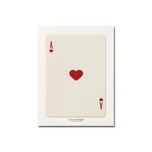 1 件扑克牌海报皇后国王红心 A 墙壁艺术印刷品复古帆布画中世纪墙壁画客厅装饰无框架