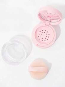 5g Mini Portable Loose Powder And Honey Powder Packaging Box With Bow Resin Accessory Decorate,Pink Powder Divider,The Powder Is Delicate And Can Be Reused,Isolated Sieve Holes And Powder Puff, Equipped With Makeup Mirror Travel Essentials Travel Accessories Travel Must Haves Holiday Essentials Holiday Travel Bag - Multicolor - View 5