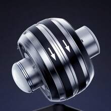 1个手指静音握力训练器，腕部锻炼螺旋球训练器，健身减压腕球 - 计数陀螺健身器，家用握力训练器（不带照明）