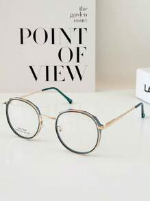 MELINDA MODA Round Women's Prescription Glasses Frame - màu xanh lá - Xem 2
