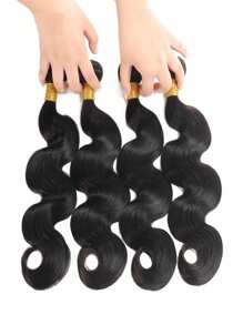 Body Wave Human Hair Bundles 6 To 36Inch Remy Hair Extensions 100g/Bundle Natural Black Color Double Weft Hair 1/3/4Pcs/Lot Human Curly Hair Bundles