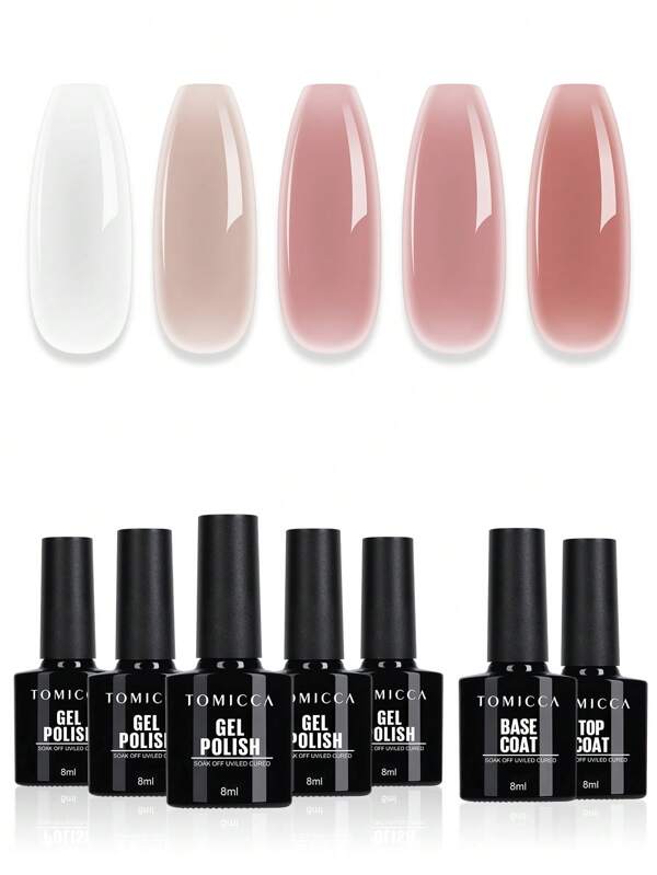 TOMICCA 10 szt. akrylowych płytek do paznokci, nakładanych na paznokcie, z magnetycznym adsorpcją, wielokrotnego użytku, do salonu manicure, na Boże Narodzenie