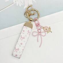 1 pieza Pulsera pintada de moda con elegante colgante, 1 pieza Llavero, Adecuado para colgar en la puerta del coche, bolso, llaves, Hecho de material de aleación, ¡Se ve genial en cualquier cosa, práctico y elegante!