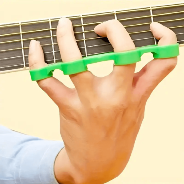Distensore per dita in resina ABS verde per chitarra e pianoforte, dispositivo di allenamento per accordi, accessori per strumenti musicali