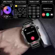KENPANG 坚固耐用的户外智能手表（接听/拨打电话），适用于 iOS 和 Android 无线通话智能手表，带 LED 手电筒、健身、IP68 防水/睡眠 600mAh 电池 - 彩色 - 查看 6