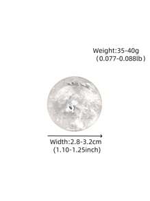 1pc Elegant Natural White Crystal Ball 3cm, Home Decor Desk Ornament Gift