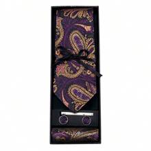 5Pcs/Set Gift Box Men's Necktie Fashion Striped Floral Pattern Tie With Clip Gift Box Set Perfect For Man Wedding Business - Multicolor - View 18