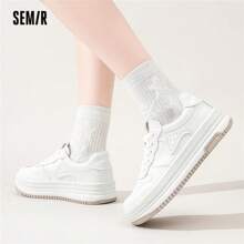 SEMIR Semir Women 2025 Wiosna/Lato Nowe Białe Trampki Casualowe, Oddychające Uniwersalne Buty