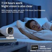 Caméra de surveillance sans fil Full HD 1080P, fonction de vision nocturne couleur cristalline, fonction de collecte vocale unidirectionnelle et fonction de détection de mouvement avancée, très adaptée à la surveillance, à la surveillance à domicile et à l'utilisation extérieure pour les personnes âgées et les animaux de compagnie.