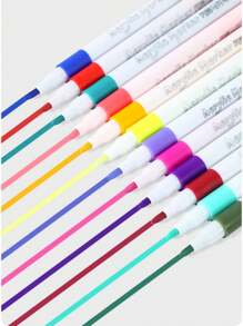 12/24/36/48/60 Stück Acrylstifte, Set mit Steinalfarbstiften für Keramik, Glas, Holz, DIY Bastelarbeiten, Zeichnen, Kunsthandwerk, Schulmaterial (sortierte Gehäuse-Buchstaben, Muster & einfache Ausführung), Schulanfang