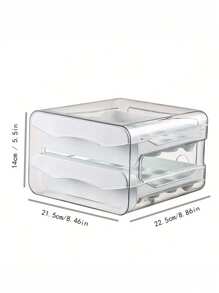 Organizador de almacenamiento de huevos con cajón de 2 capas, set de almacenamiento de huevos apilable de PET: apilable, de doble capa para máxima capacidad, soporte de huevos de plástico transparente ¡para tu refrigerador! Para uso en la cocina, para el Día de Pascua, bandejas de almacenamiento de huevos