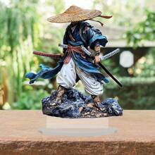 2D Elegant Japanese Samurai Acrylic Desktop Decor With Stand - Suitable For Home And Office, Multipurpose Art Piece, Ideal For Birthday, Housewarming, Christmas, Random Style