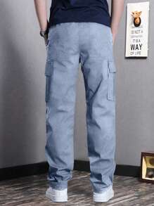 1pc Teen Boy Casual Loose Fit Cargo Pants, Straight Leg, Outdoor Sports, Suitable For Spring And Autumn