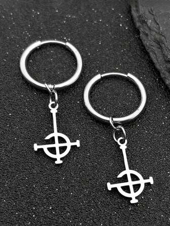 Gothic Ghost BC Nameless Gold/Silver/Black Stainless Steel Pendant Earrings Ghouls Band Pope Fame Mask Grusifax Poster Drop Earrings