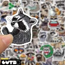 SCXXBSW 50pcs Cartoon Raccoon Fun Graffiti Stickers Self-Adhesive Desktop Phone Cases Notebook Waterproof Stickers - Multicolor - View 5