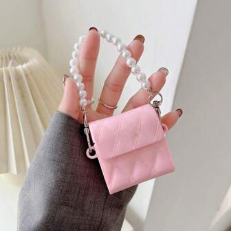 1 个珍珠链纹理硅胶防掉落耳塞盒，兼容 1/2/3 和 Pro/Pro 2，纯色适用于第 4 代