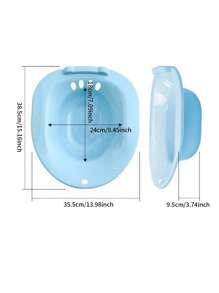 Ergonomic Toilet Bidet - Non-Slip, Spill-Proof Luxury Bath Tub For Postpartum Recovery & Soothing Soaks - Ideal For Hemorrhoids, Elderly, Pregnant Women & New Moms