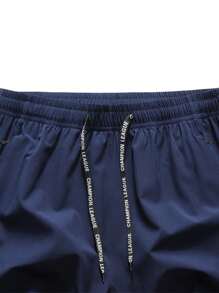 Men's Ice Silk Breathable Quick-Dry Sport Shorts, Suitable For Running, Workout, Fitness, Summer