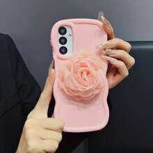 1pc Gen Z Y2K Dopamine Macaron Flower Embroidered Phone Case Compatible With IPhone 16/Redmi Note 11 4G/Galaxy A55/Infinix Note 30/ Moto E30/Tecno Spark 8C/Tecno Spark Go 2022/Tecno Spark Go 2024/Tecno Spark Go 2023