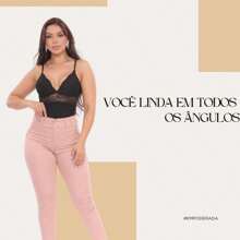 Women Jeans - 乾枯玫瑰色 - 查看 6