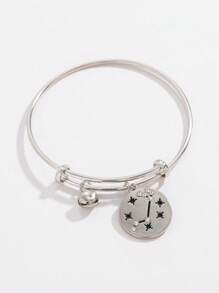 1 Stück modisches Sternzeichen-Scheiben-Armband, minimalistisches Design, geeignet als Geburtstags-/Erinnerungsgeschenk für weibliche Freunde und Familie