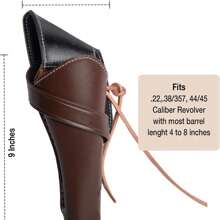 Full Grain Buff Leather Western Gun Holster Cross Draw Holster 22 .38/357 .44/45 Handtooled Cowboy Cal Revolver Gun Western Holster Fit 4" To 6" Revolver Holster