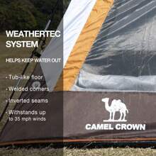 CAMEL CROWN 4 Person Tent Waterproof Lightweight Portable Backpacking Tent For Outdoor Camping Hiking
