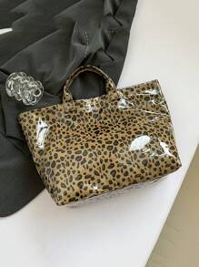 Large Capacity Transparent Jelly Bag PVC Material Tote Bag, Fashion Retro Street Casual Handbag, Japanese Slouchy Style Highly Attractive Women's Bags, Suitable For College Students Going To School Classes Commuting To Work Shopping - Multicolor - View 10