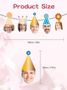 Custom Banner Birthday, Birthday Bunting Banner, Photo Banner, Birthday Face Banner, First Birthday Party, Face Party Banner Digital Back To School