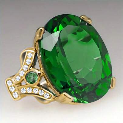 Bohemian Style Ring With Red Cubic Zirconia Egg-Shaped Pattern, Symbolizing Nobility And Beauty, Match With Casual Outfits And Party Accessories, Perfect Gift For Women, Luxury Jewelry