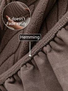 1pc Solid Color Jacquard Elastic Sofa Cover, Ins Style Suitable For All Seasons, Machine Washable, Pet Proof , Applicable For Living Room, Bedroom, Dining Room, Outdoor, Fits 1-4 Seater Sofa, Non-Slip Strips Included