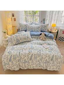 1pc Floral Print Pattern Fresh Ins-Style Soft & Machine Washable Single Duvet Cover, Suitable For Dorm, Bedroom, Hotel Decor, All Seasons - Multicolor - View 3