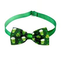 Pet Dog Saint Patrick's Day Costume Green Dog Top Hat And 1 Pc Pet Bow Tie Collars For Dogs Cats Puppy Kitten