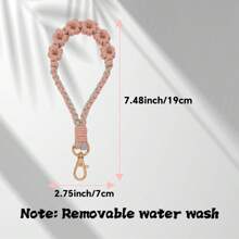 Creative Hollow Flower Woven High-End Phone Lanyard Wrist Strap Phone Case Accessories Wholesale - Multicolor - View 5