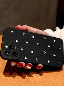 1 pieza Funda protectora de teléfono a prueba de golpes de TPU con diseño de corazón compatible con Apple 16, 15, 14, 13, 12, 11 Pro Max y Series, versión internacional, no la versión nacional - Multicolor - Ver 2