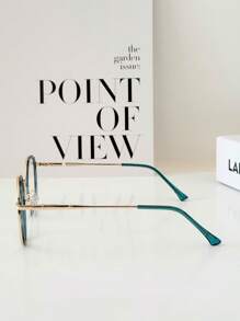 MELINDA MODA Round Women's Prescription Glasses Frame - màu xanh lá - Xem 4