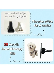 1PC Car Puppy Vent Aromatherapy Clip, 19 Puppy Options To Choose From, Acrylic Material Car Waterproof Decoration, Cute Car Interior Decoration - 1pc Multicolor - View 9