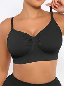 FeelinGirl Bralettes For Women With Support Comfortable Bras No Underwire Seamless Everyday Bras - Black - View 6