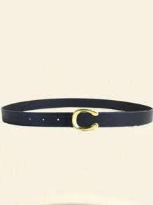 1 Women's C-Shaped Buckle Belt, Fashionable Perfect For Pairing With Dresses And Jeans - Multicolor - View 3