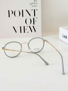 MELINDA MODA Round Women's Prescription Glasses Frame - Màu xanh hải quân - Xem 5