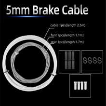 Mountain Bike Cable Set, Brake Cable, Derailleur Cable, Cable Housing, End Caps - Front & Rear - Multicolor - View 15