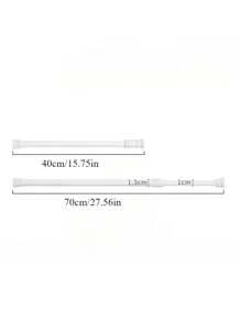 1 pieza Barra de cortina ajustable de tensión, barra extensible organizadora de armario - Barra extensible, barra de acero y plástico resistente sin perforación, para ducha, armario, ventanas, toallero - Accesorios para el hogar