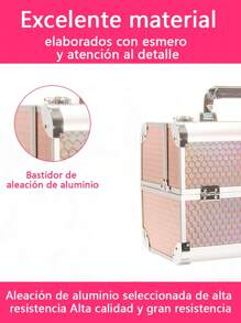 Neceser de viaje organizador ajustable, neceser profesional grande, compartimentos ajustables, neceser, organizador de cosméticos, estuche de cosméticos, organizador de cosméticos con correa para el hombro, asa de transporte