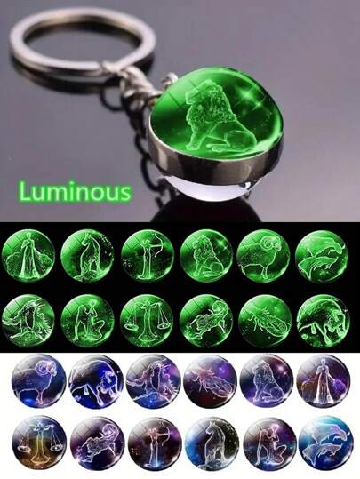 ظاهرة الأبراج الاثني عشر للمنطقة البروجية، الاثني عشر برجًا، الخرز الدائري، تميمة السيارة الزجاجية المضيئة، والقلادة مناسبة كهدايا عيد ميلاد لأحبائك، اكسسوارات السيارة، سحر الحقيبة، اكسسوارات المدرسة الجميلة والغوثية Y2K وأفكار هدايا عيد الميلاد والكريسماس لليوم العالمي للمعلم، اكسسوارات الحقيبة، أربطة الرقبة مع حامل الهوية، اكسسوارات السيارة، سحر الحقيبة، اكسسوارات السيارة، صديق، أخت