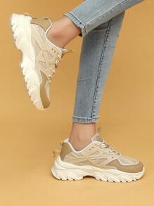 Women's Ins Thick Sole Chunky Sneakers, Spring/Autumn 2025 New Lightweight Casual Sports Shoes For Ladies