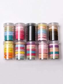 7 peças/Conjunto de Elásticos para Cabelo, Elásticos para Cabelo de Criança Elásticos, Pequenas Minibandas para Cabelo Suaves Porta-Rabos de Cabelo Acessórios para Cabelo, Multicoloridas